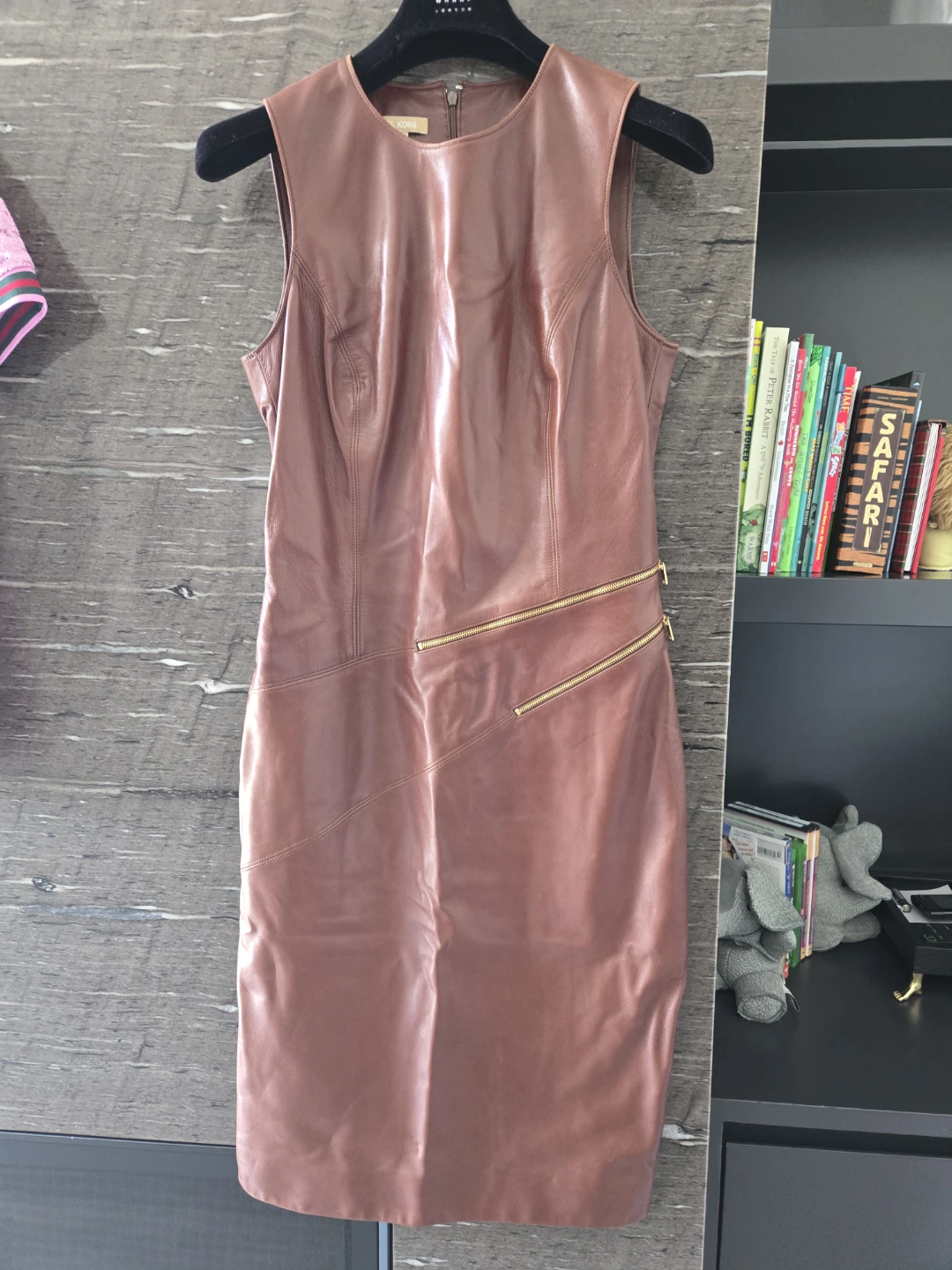 Michael Kors Brown Leather Dress Size 6