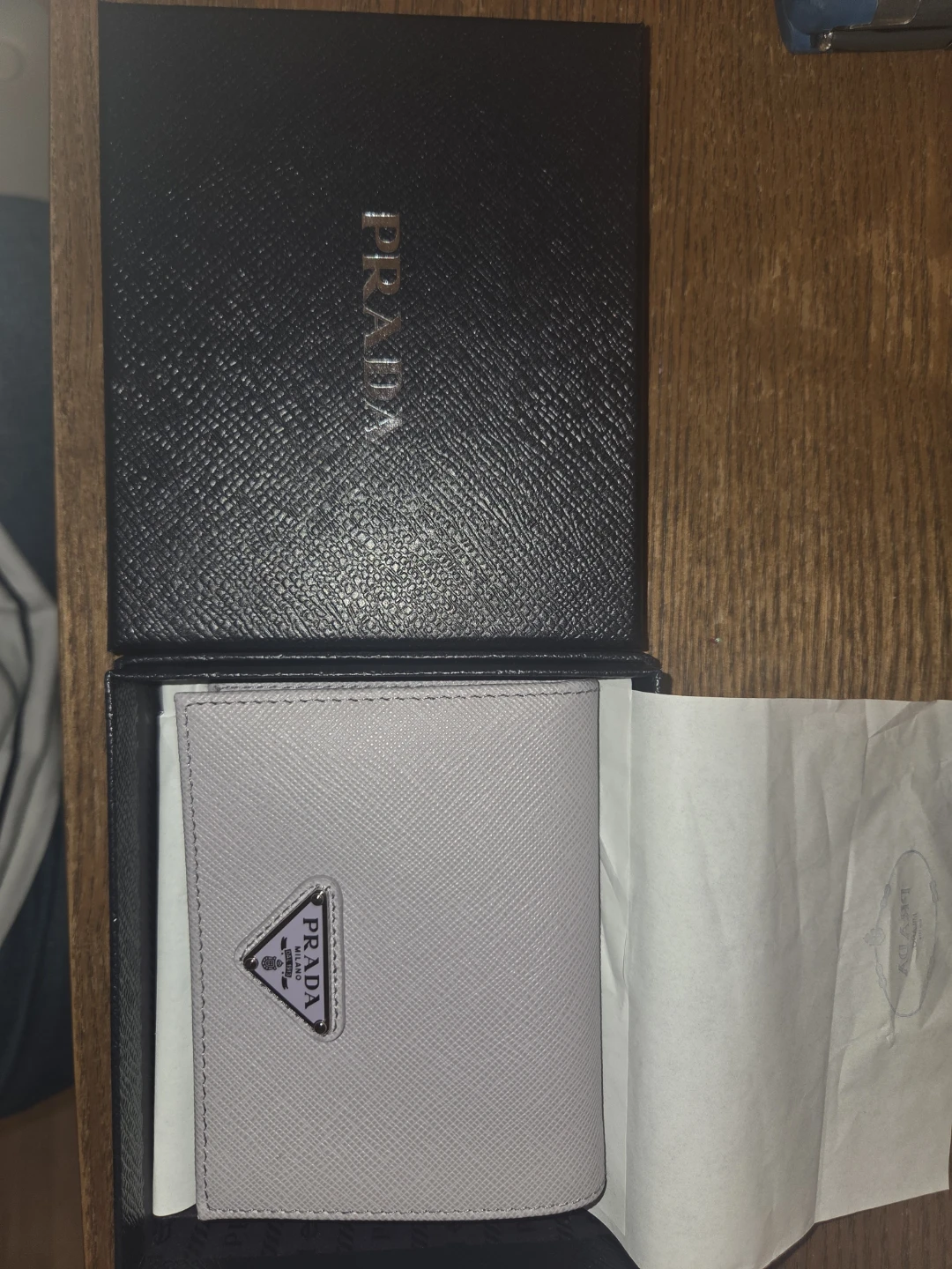 Prada Saffiano Leather Wallet - Light Purple
