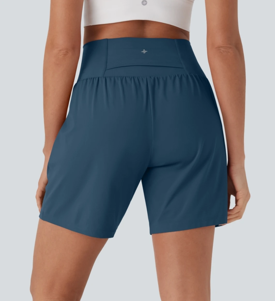 Halara Majolica Blue Athletic Shorts - Women