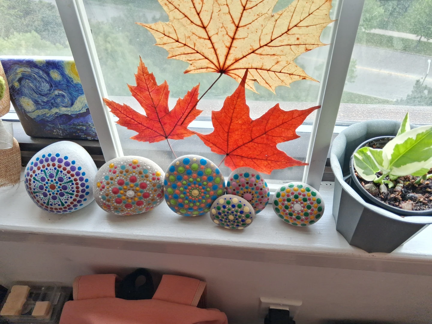 Pick Any Hand-Painted Mandala Dot Art Rock - photo 2