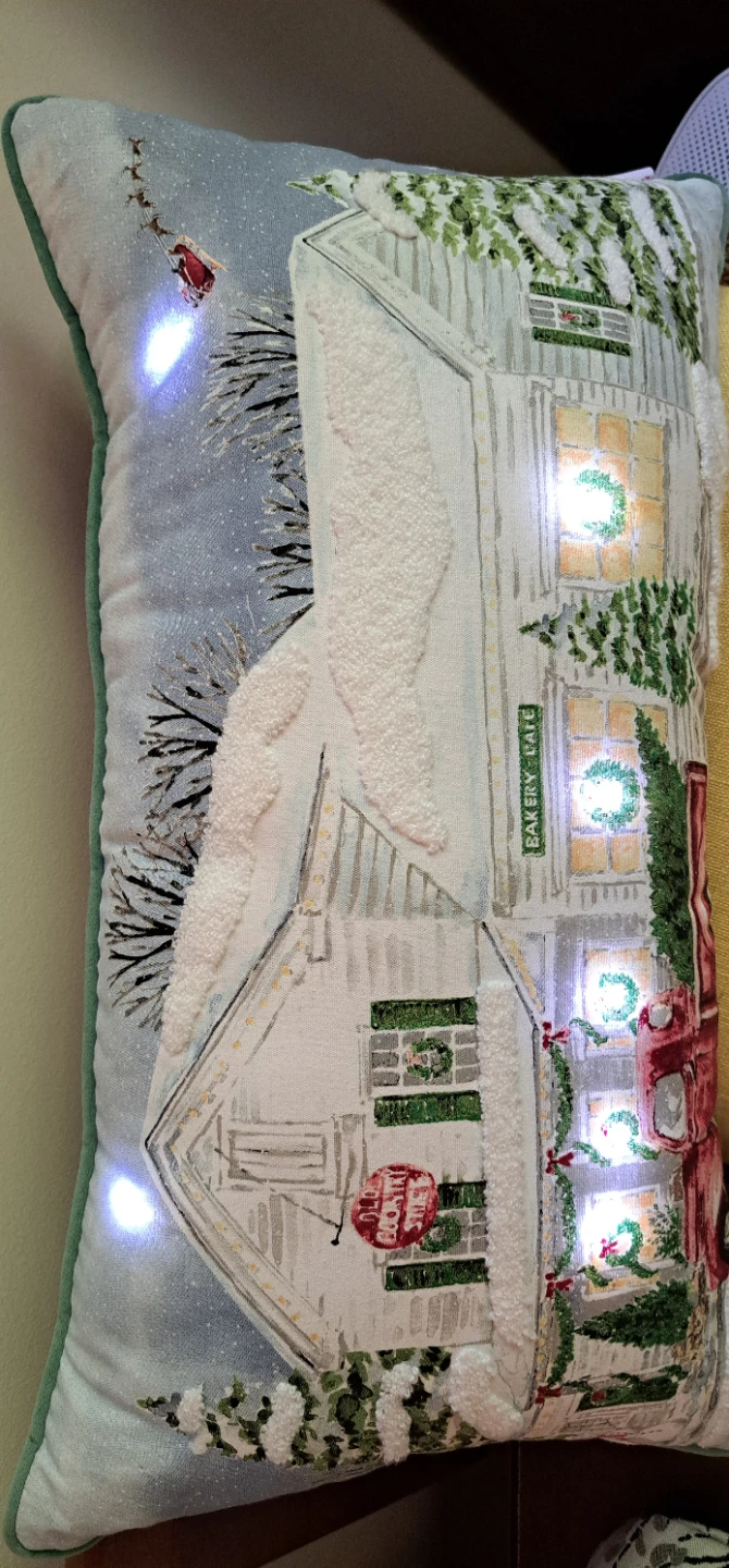 Christmas Lumbar Pillow with Lights - photo 2