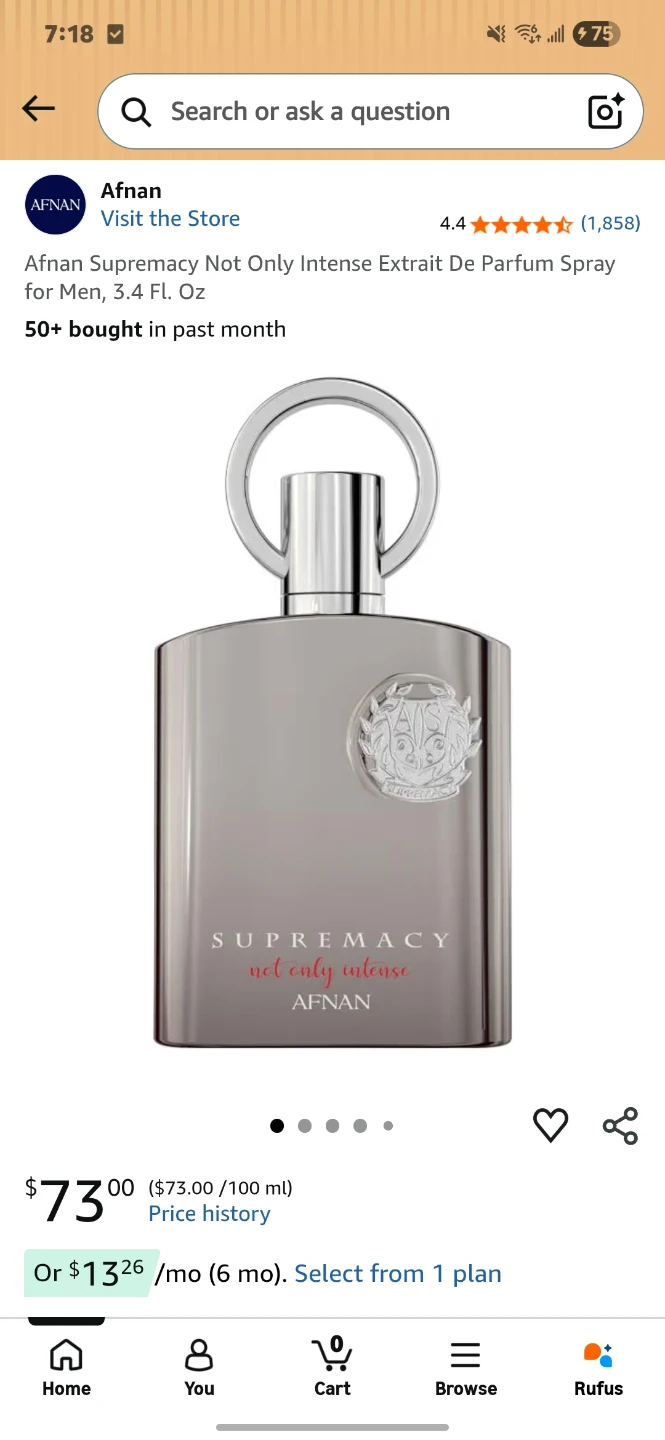Afnan Supremacy Not Only Intense Eau de Parfum Spray for Men ⚽