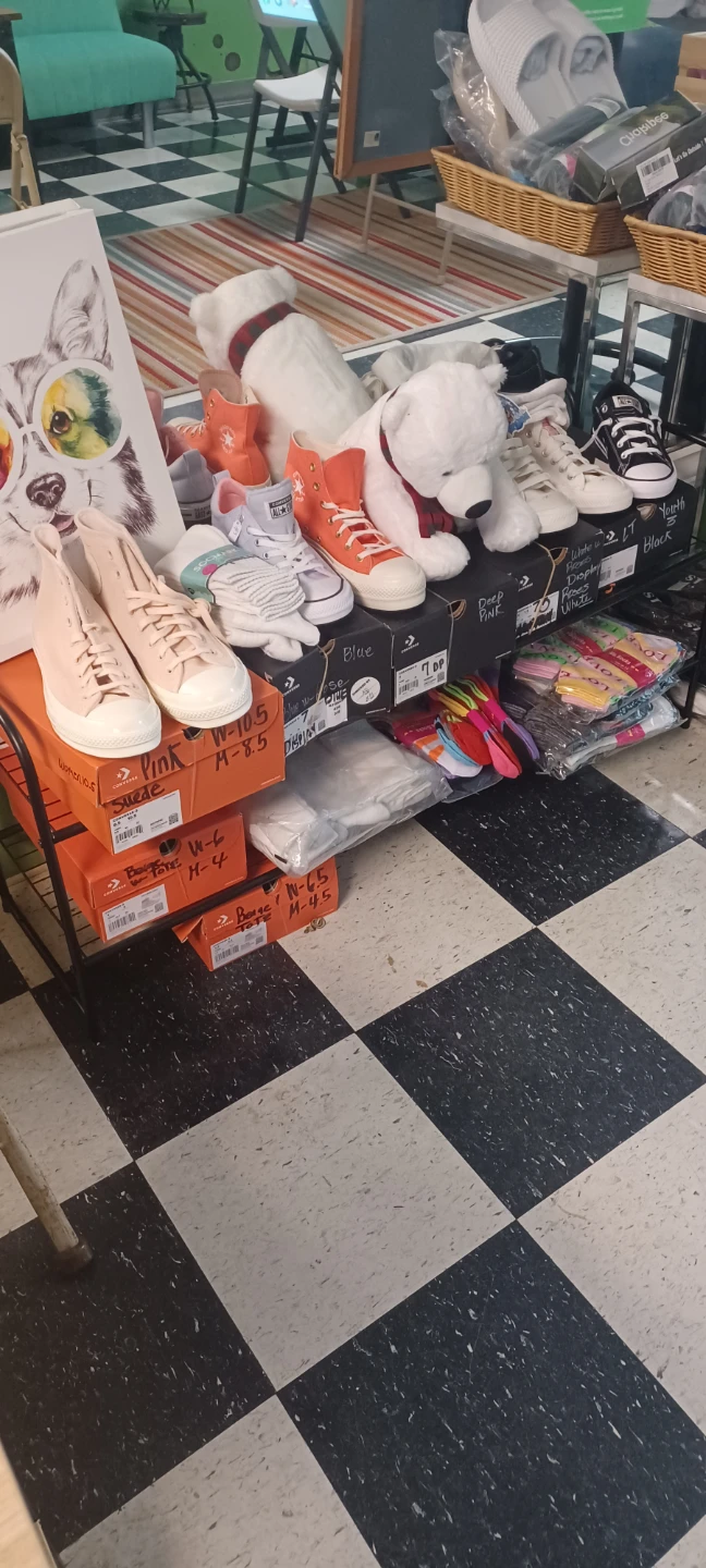 Converse sneakers, Christie & Jill Black Patent Flats