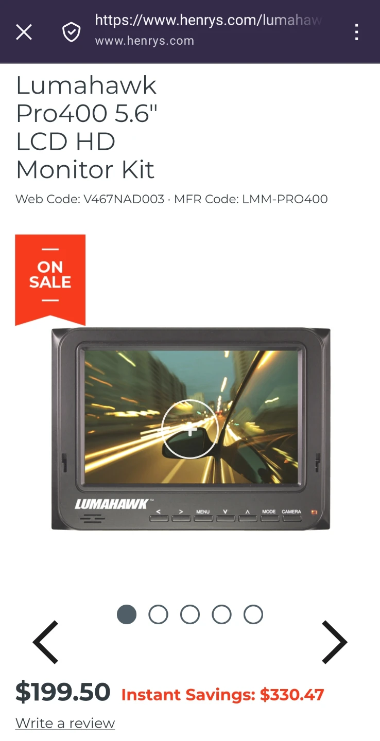 Lumahawk 5.6" On-Camera LCD HD Monitor (LMM-PRO400) - photo 3