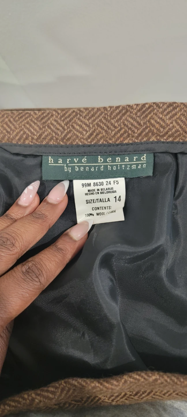 Hervé Bernard by Bernard Holtzman Wool Blend Pencil Skirt - photo 3