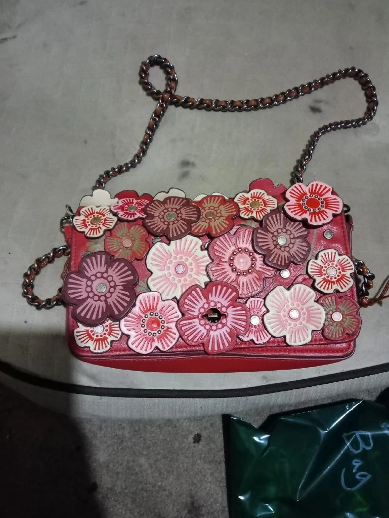 Coach 1941 Dinky Crossbody Bag with Tea Rose Appliqué