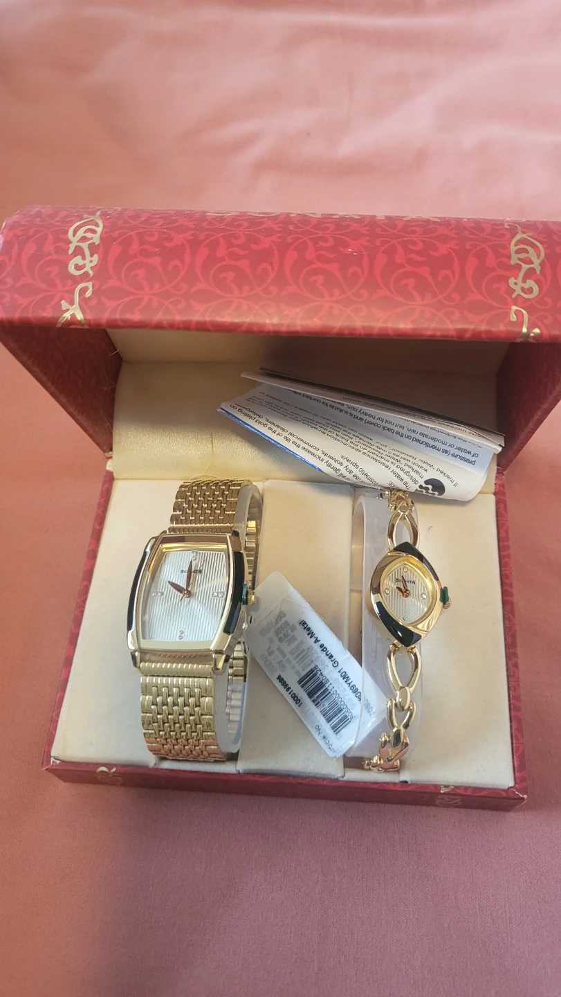 Sonata Gold Watch Set with Box