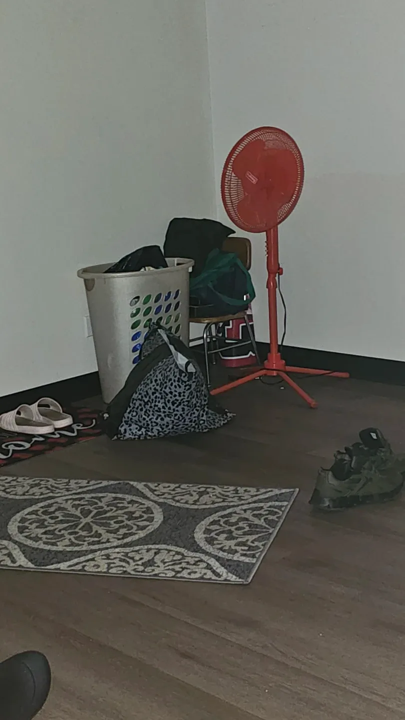 Red Pedestal Fan