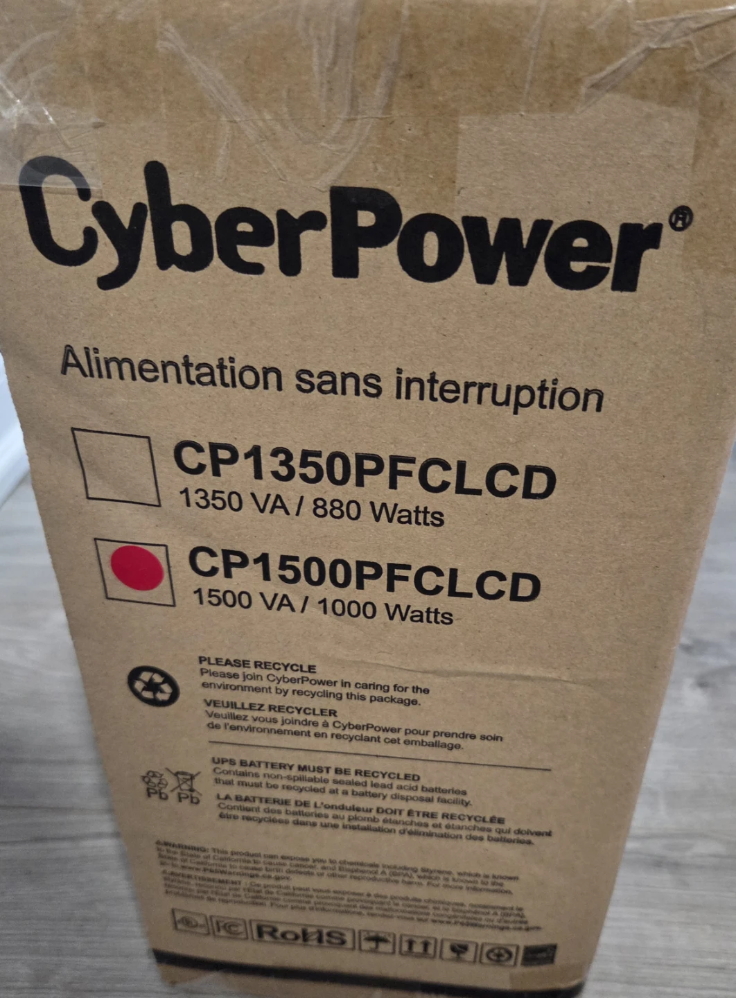 CyberPower CP1500PFCLCD PFC Sinewave UPS System, 1500VA/1000W - photo 5