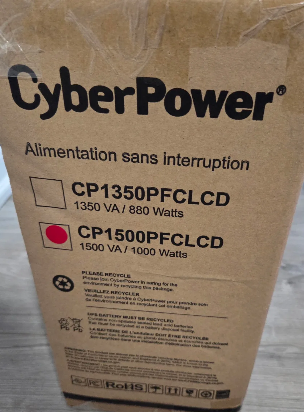 CyberPower CP1500PFCLCD PFC Sinewave UPS System, 1500VA/1000W - photo 5
