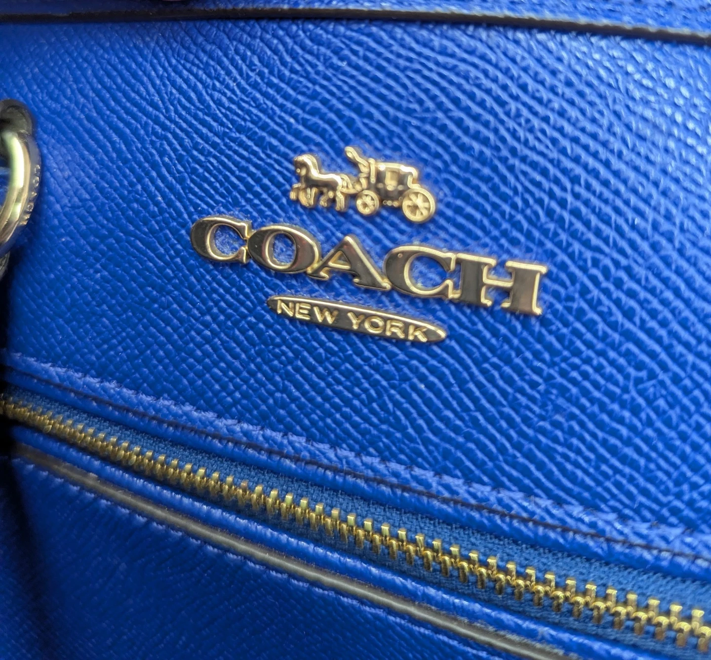 Coach New York Blue Leather Handbag