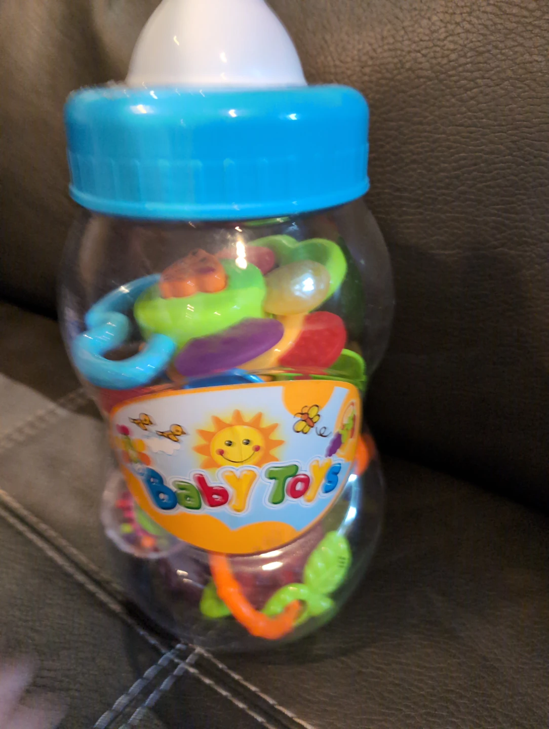 Baby Toys Rattles Set in Bottle Container - photo 2