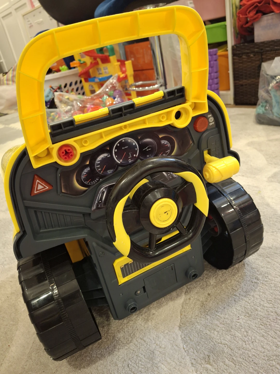Yellow Toy Car with Engine Details - photo 3
