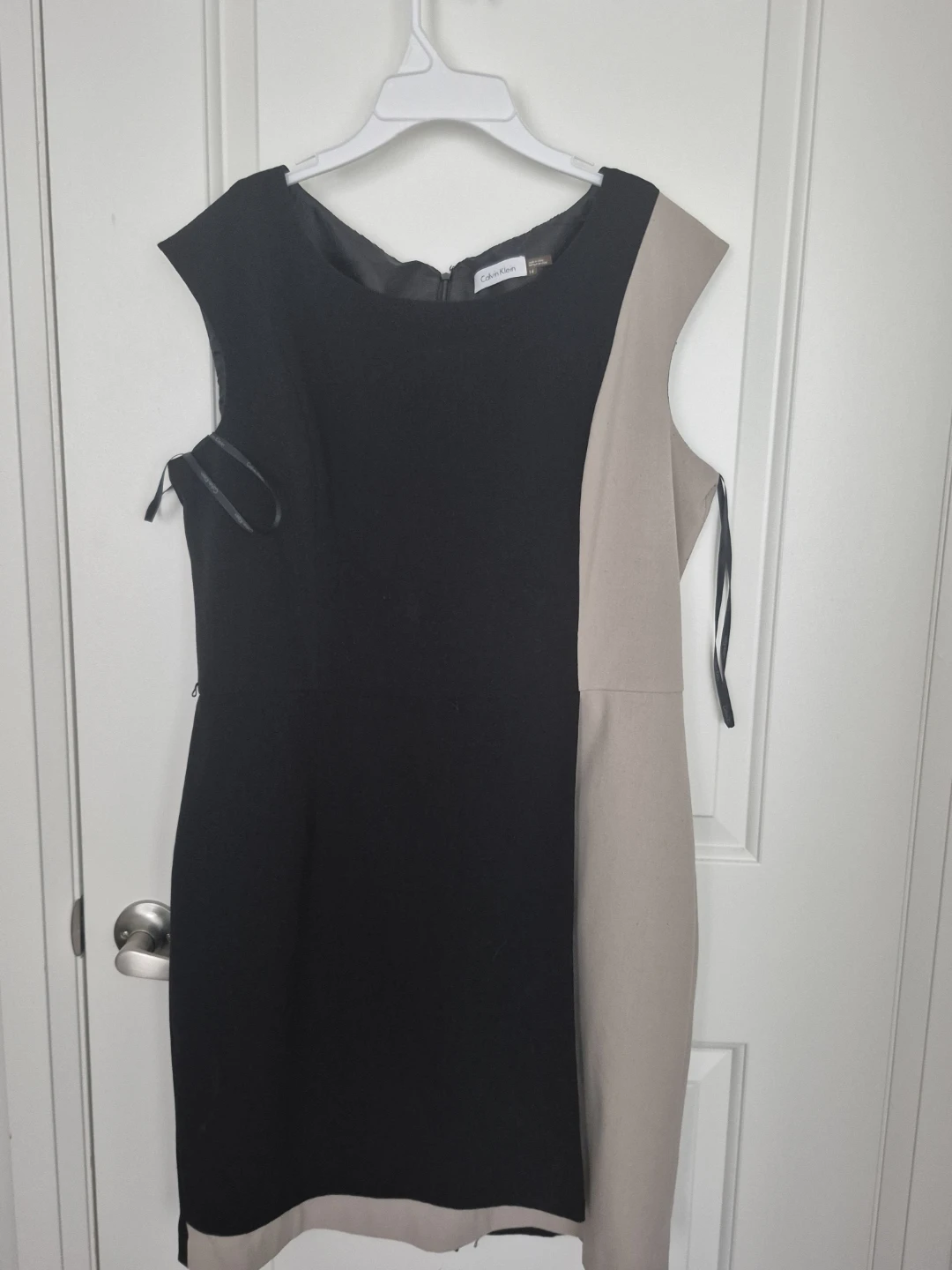 Calvin Klein Dress Black & Tan Colorblock