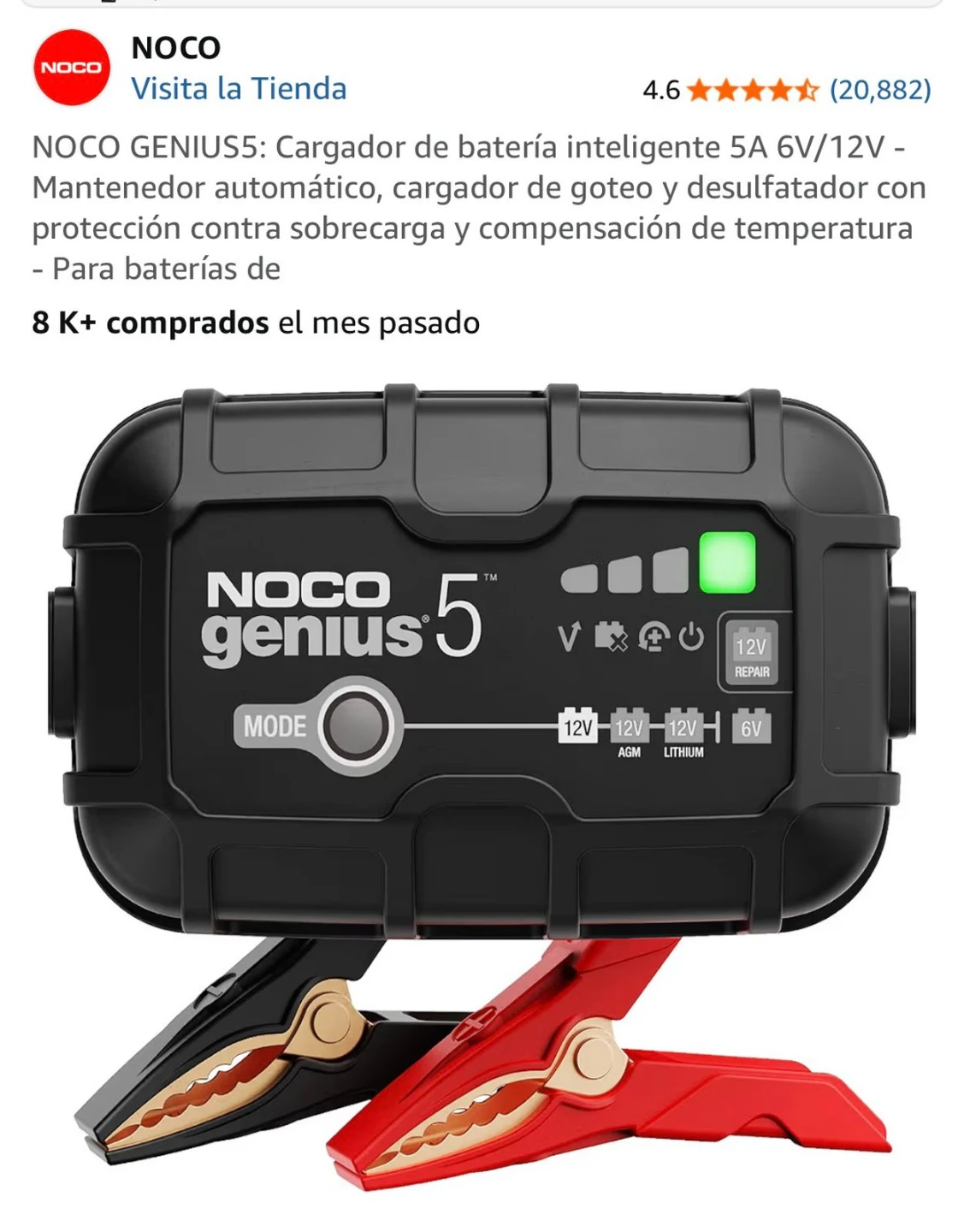 NOCO Genius 5 Smart Battery Charger