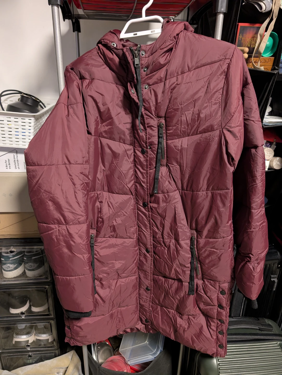 long quilted puffer coat