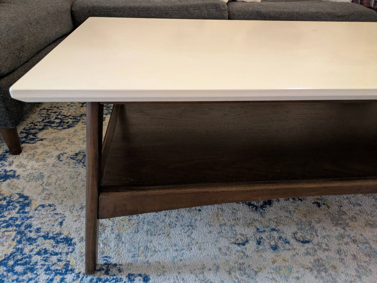Mid-Century Modern Wood Coffee Table in Pecan - photo 3