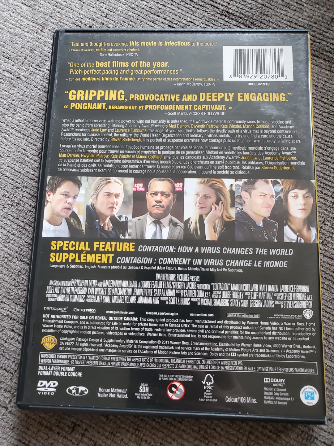 Contagion DVD ⚽ - photo 2