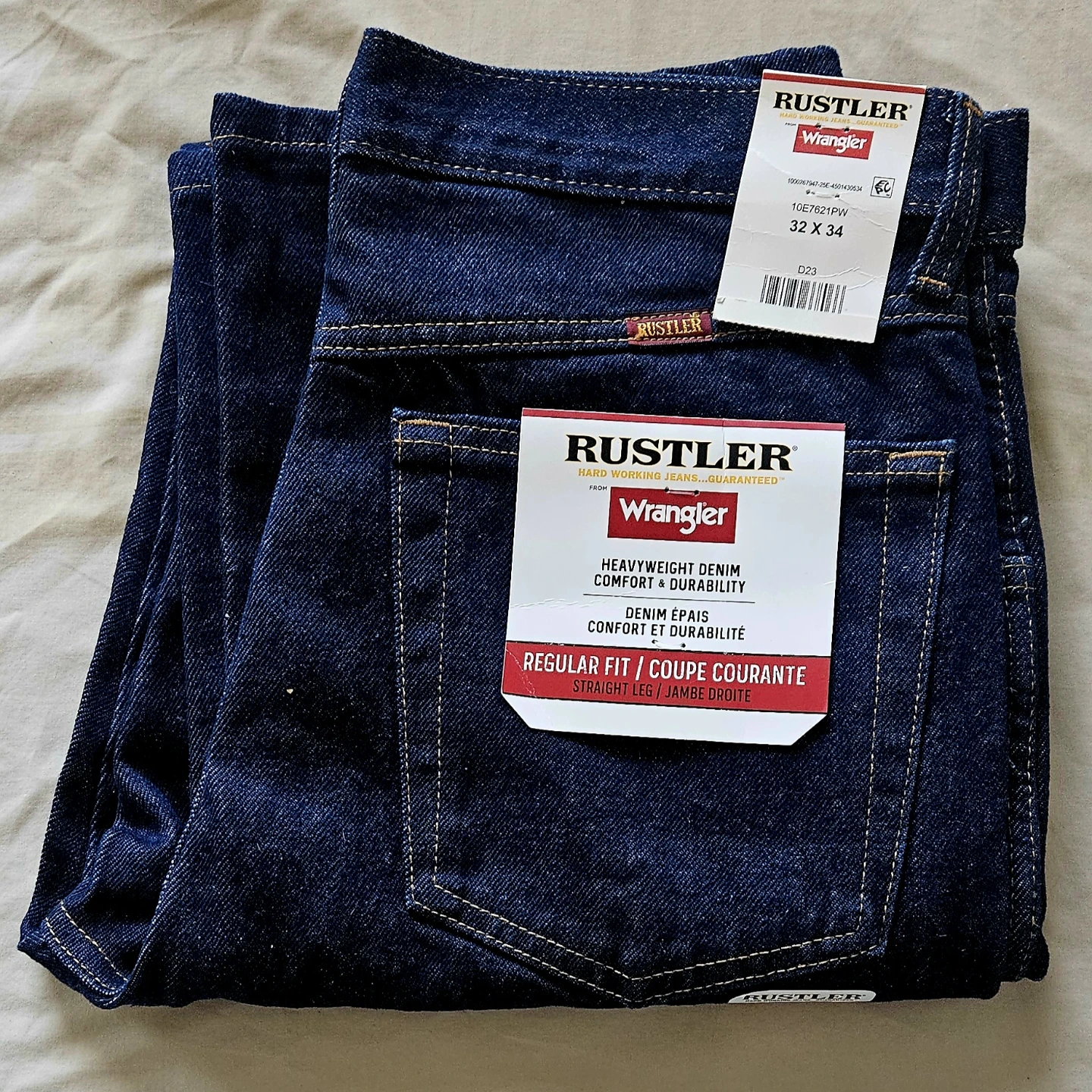 ⚽ Rustler by Wrangler Men's Regular Fit Jeans 32x34