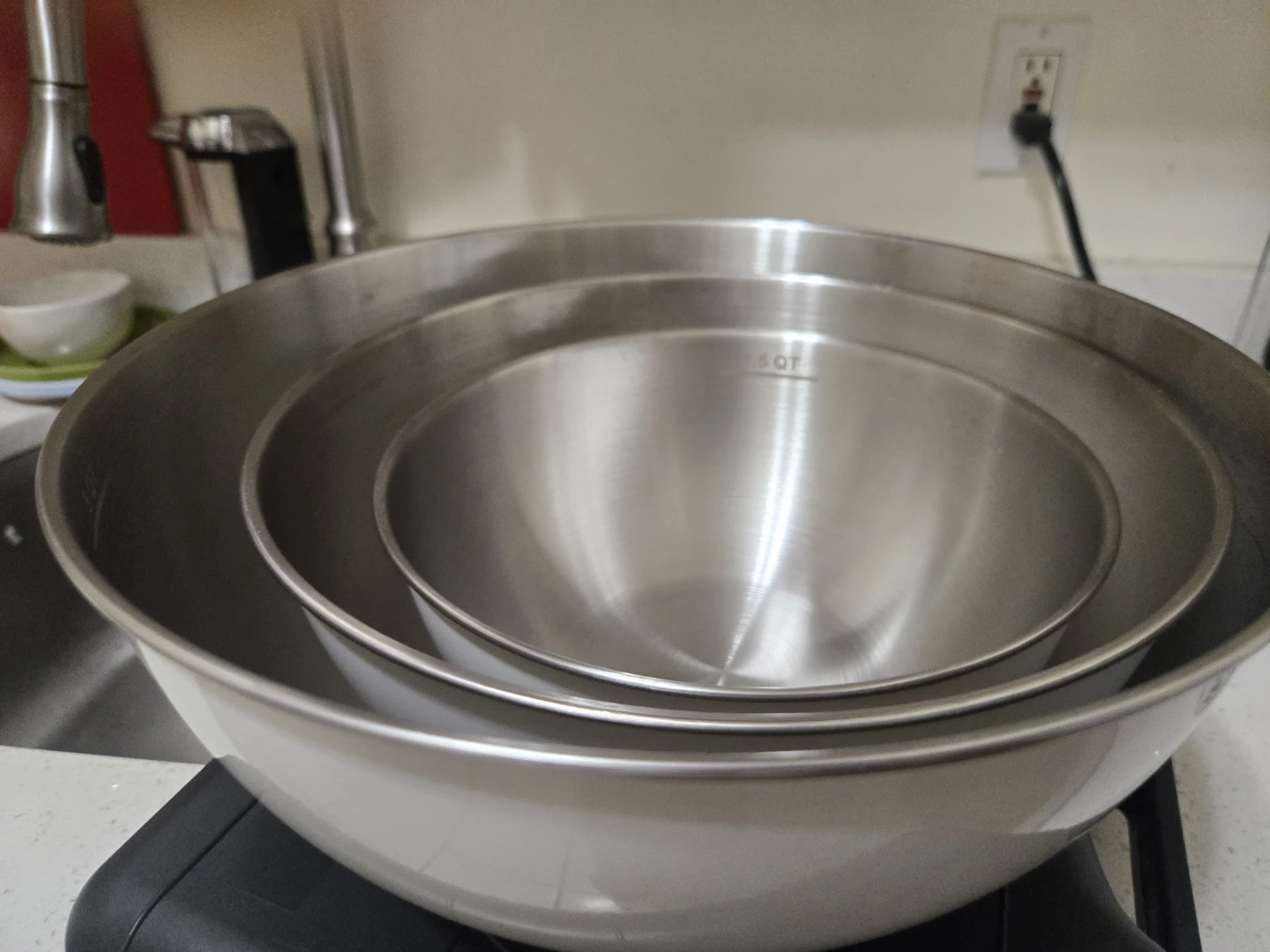 Set of 3 Stainless Steel Mixing Bowls