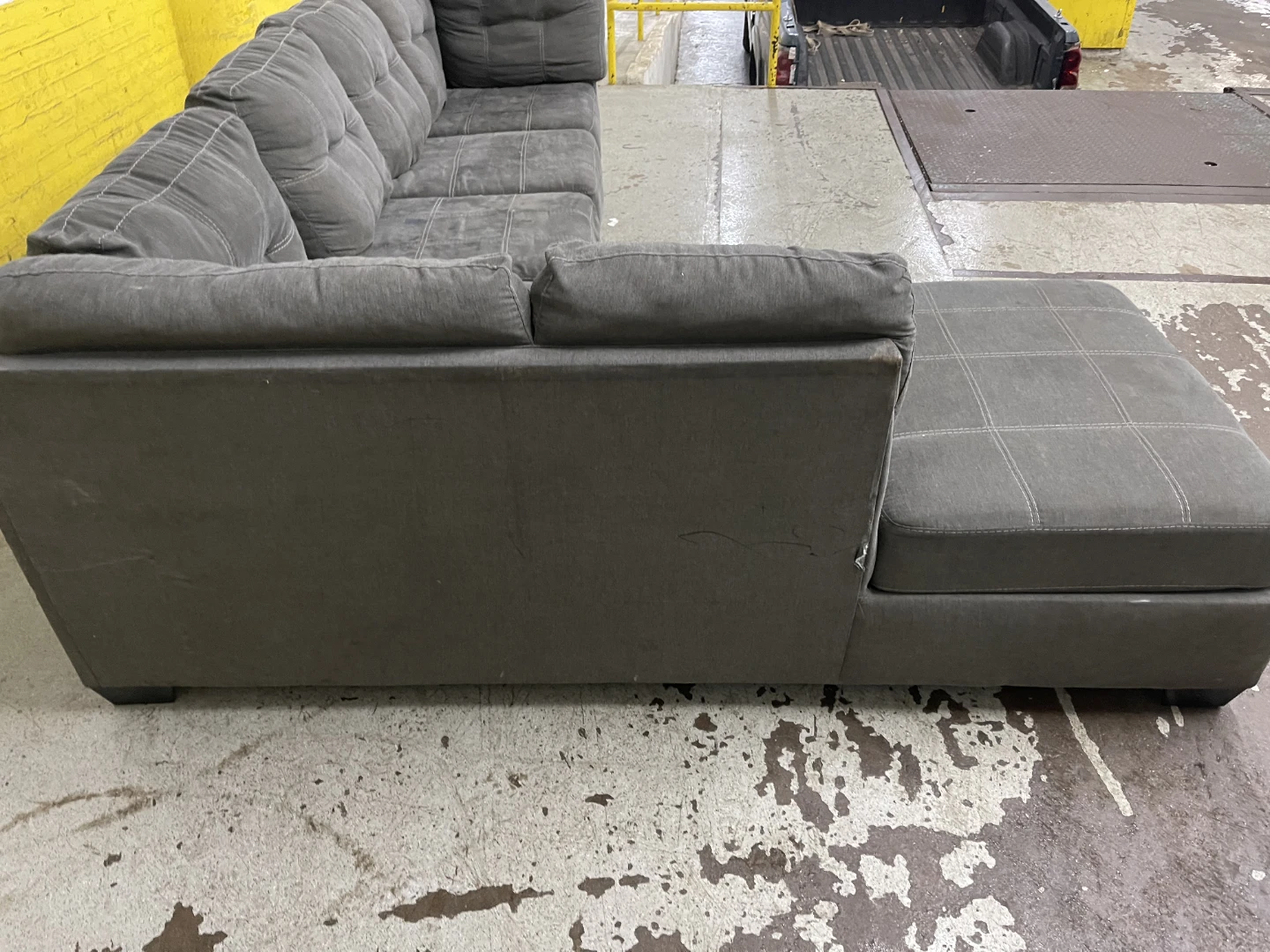 Gray Sectional Sofa with Chaise as is can deliver - photo 3