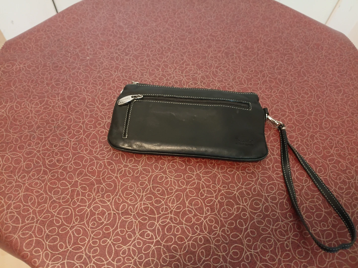 Tignanello Black Leather Wristlet Clutch - photo 2