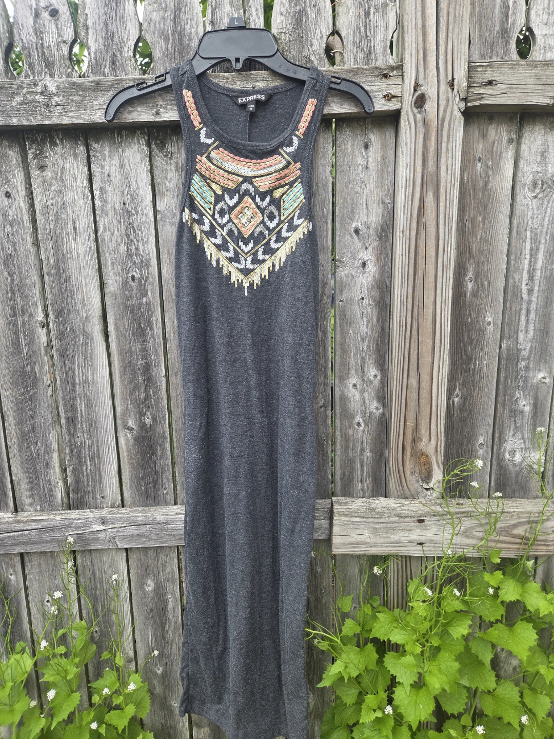 EXPRESS Maxi Dress - Charcoal Gray - XS