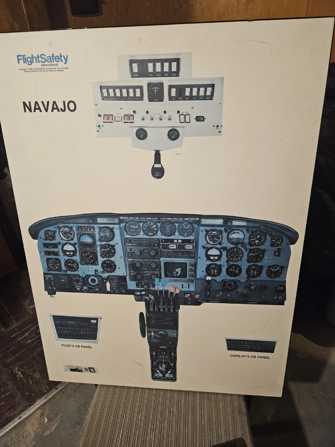 FlightSafety International Navajo Pilot Panel Poster - photo 3