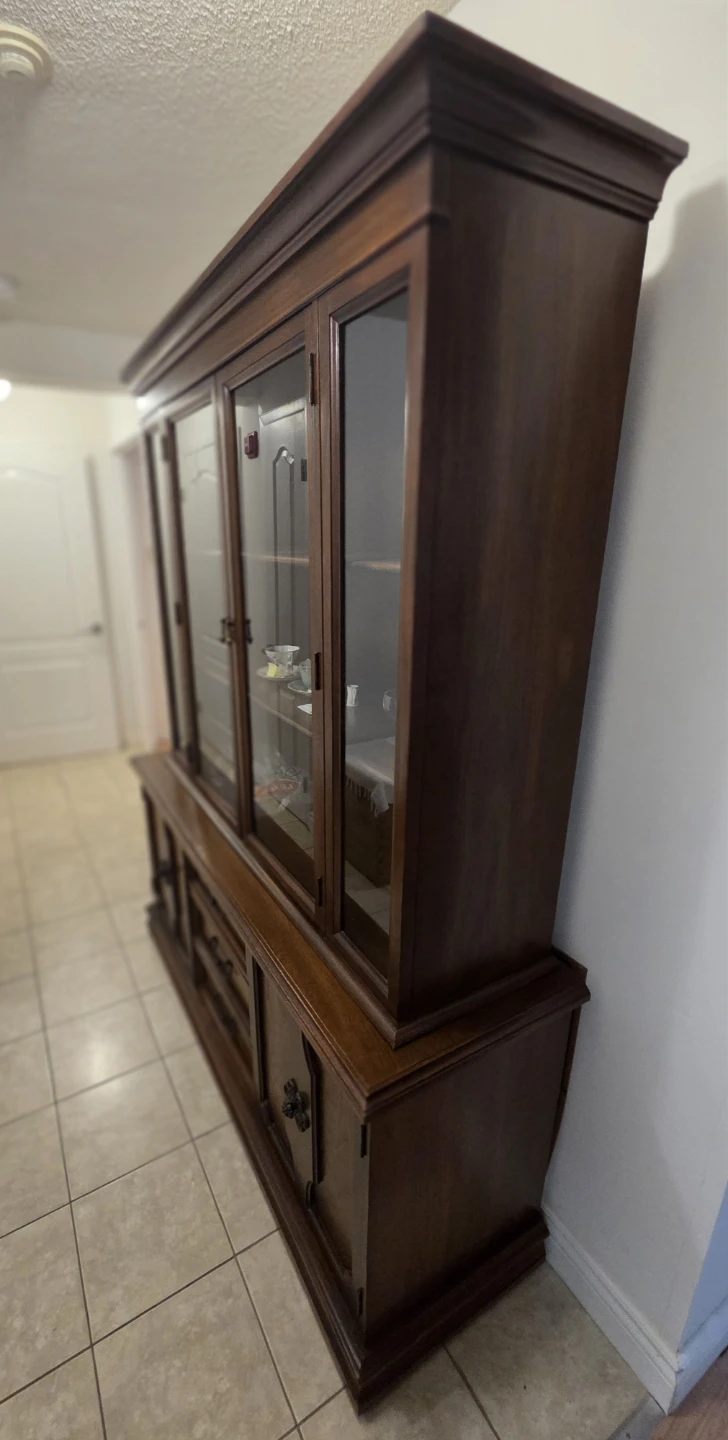 Wooden China Cabinet with Glass Doors - photo 3
