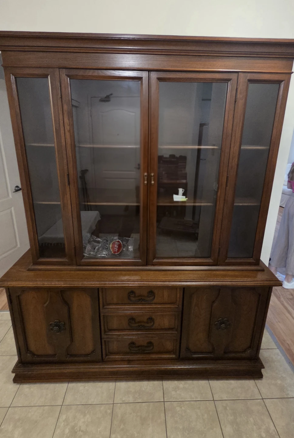 Wooden China Cabinet with Glass Doors - photo 4