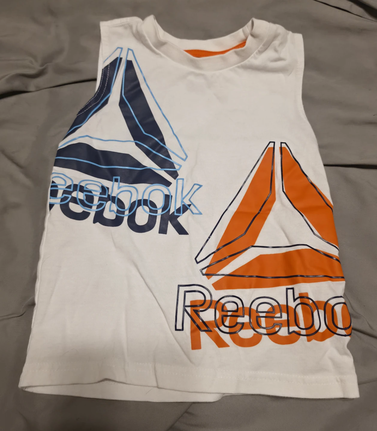 Reebok White Graphic Tank Top