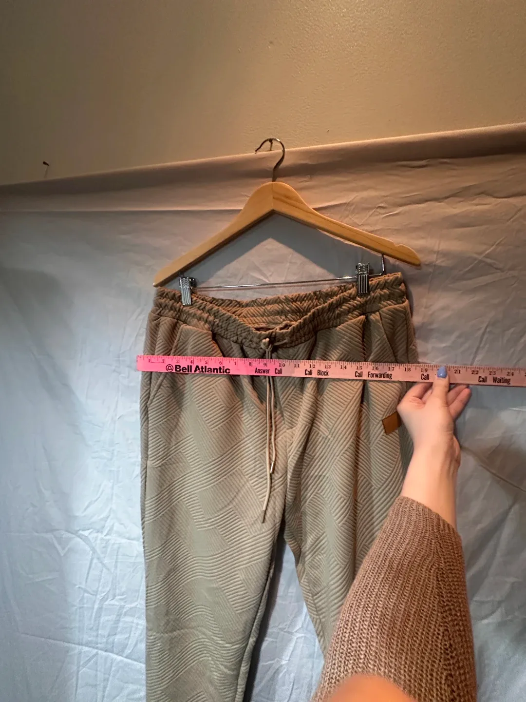 Men's Beige Textured Joggers XL