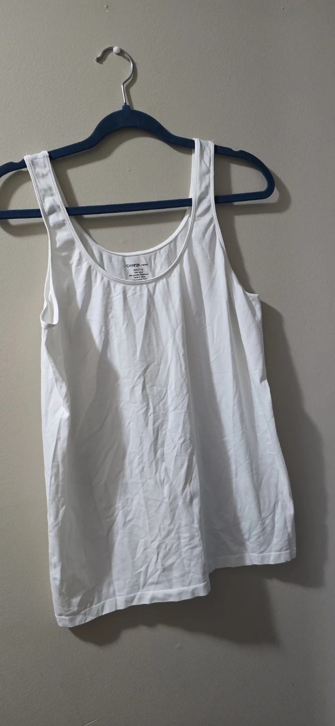 George Women's White Tank Top XXL