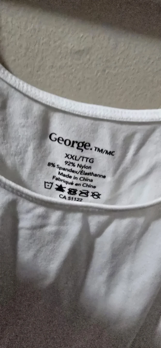 George Women's White Tank Top XXL - photo 3