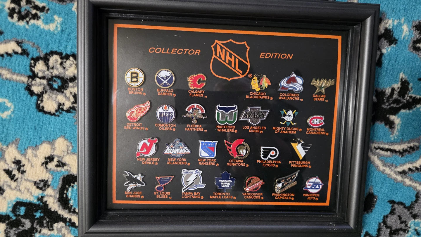 NHL Collector Edition Framed Pin Set