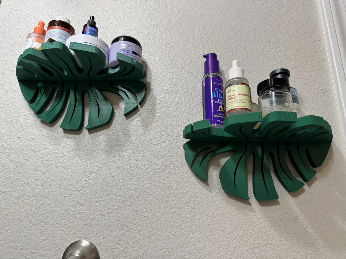 Green Monstera Leaf Shelves (Set of 2) - photo 3