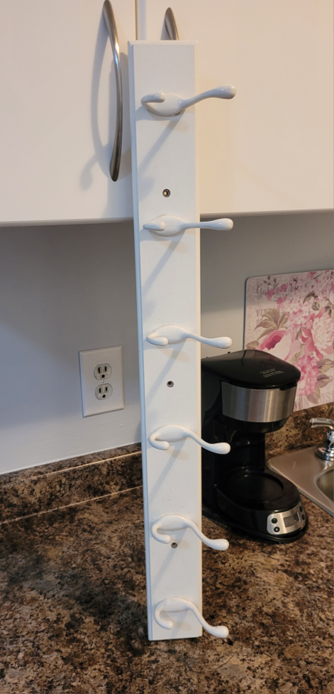 White Wall Mounted Coat Rack