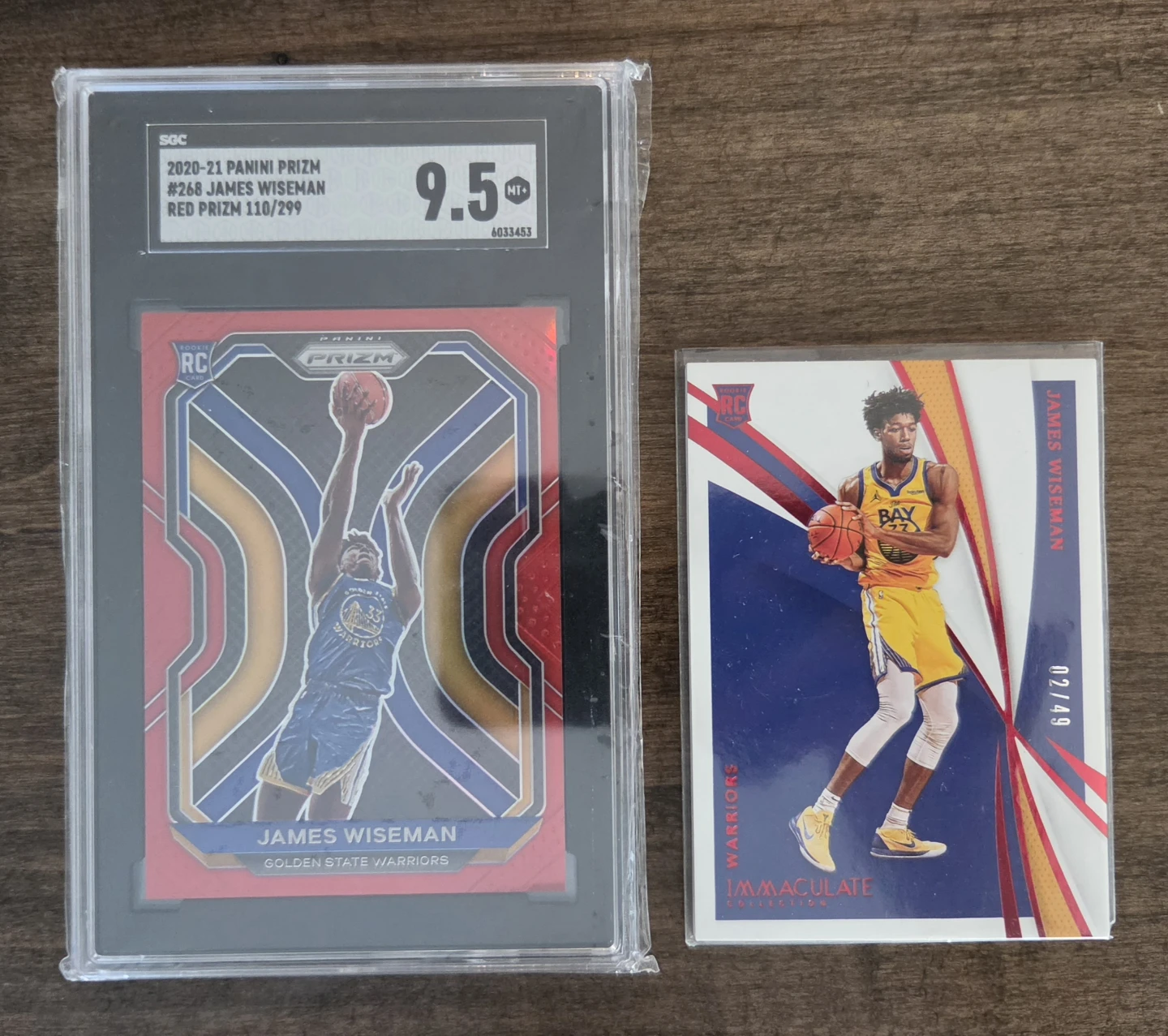 James Wiseman Rookie 2020-21 Panini Prizm /299 - Immaculate /49