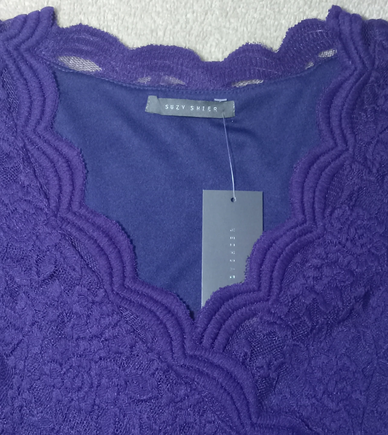 Womens Elegant Violet Purple Laced Dress XS - photo 5
