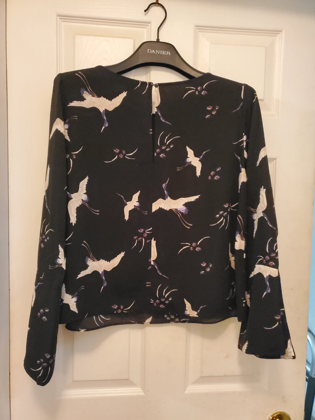 George Black Crane Print Blouse XL - photo 4
