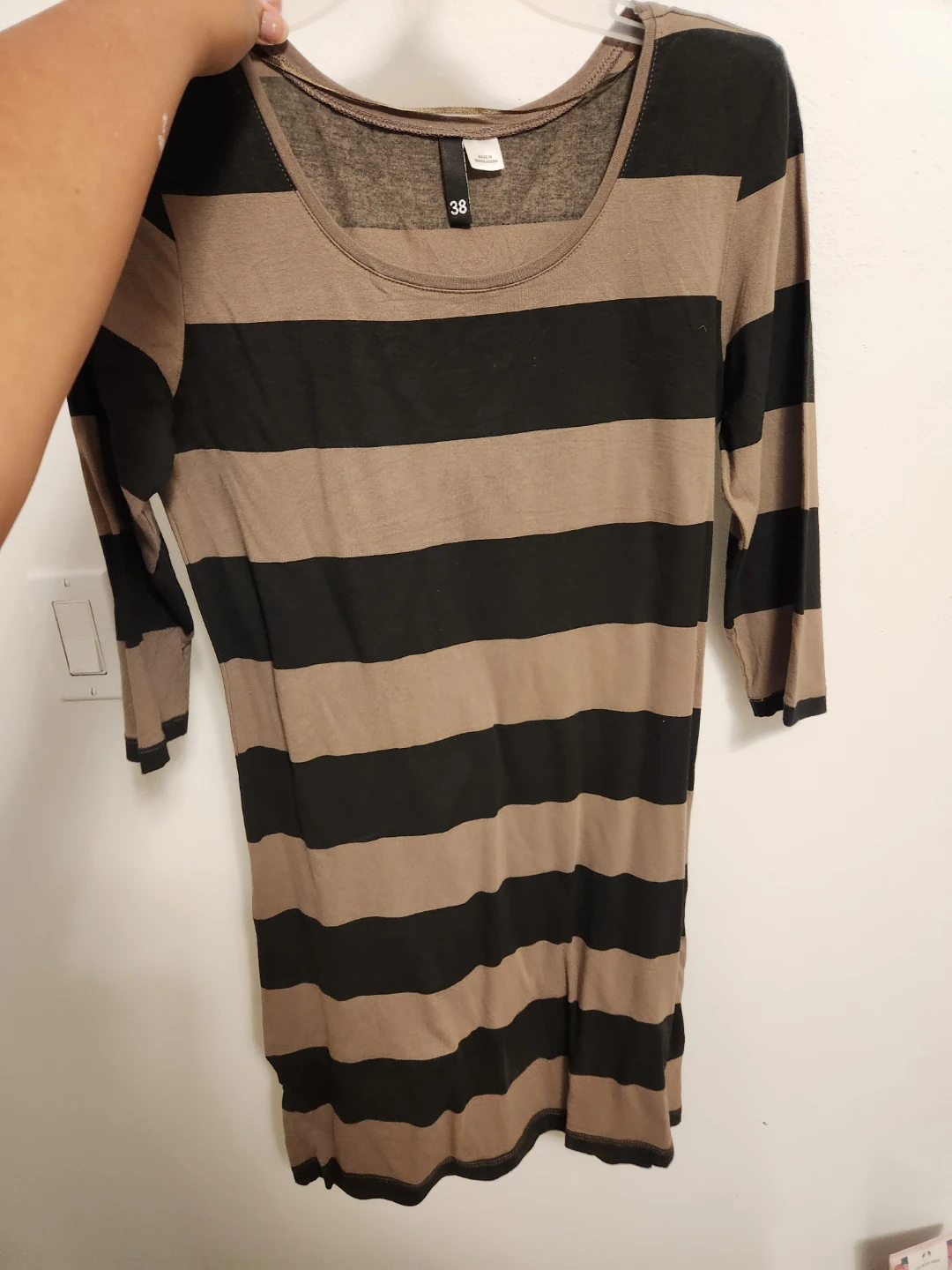 H&M Striped 3/4 Sleeve Bodycon ⚽