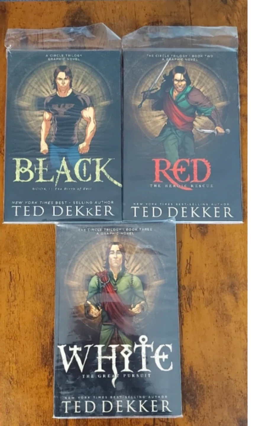 Ted Dekker The Circle Trilogy Graphic Novels - White, Black, Red