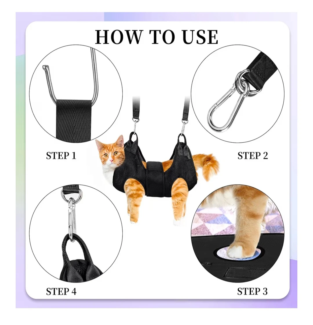 Pet Grooming Hammock - Black XS - photo 5
