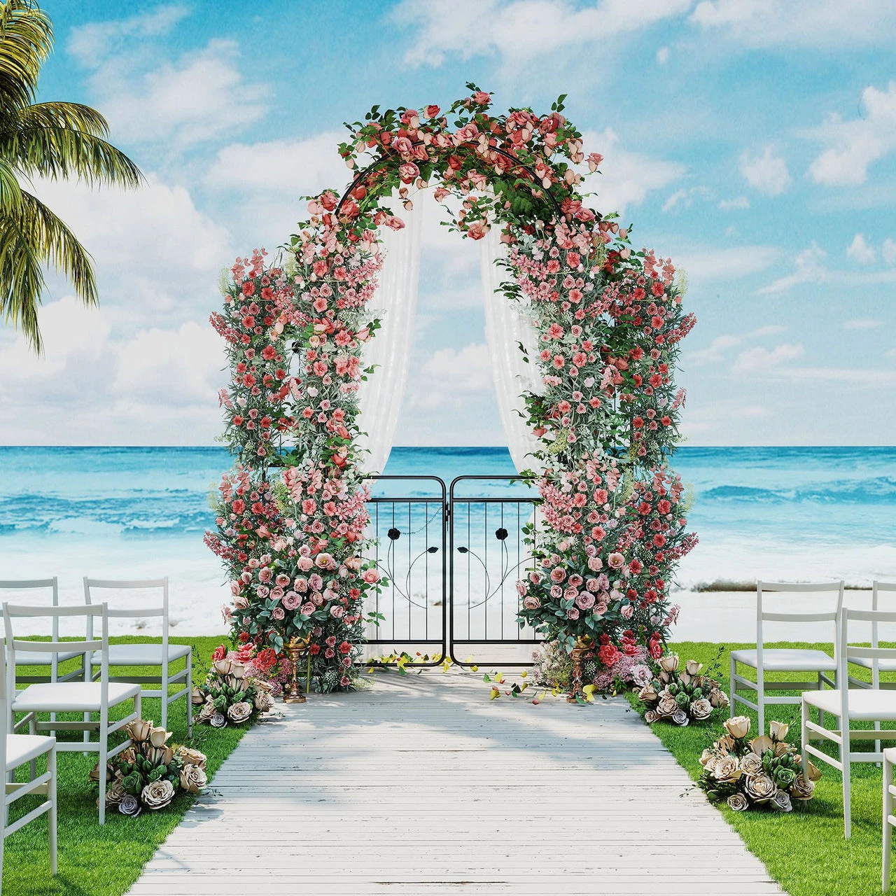 Garden Arch with Gate and Shelves - photo 4
