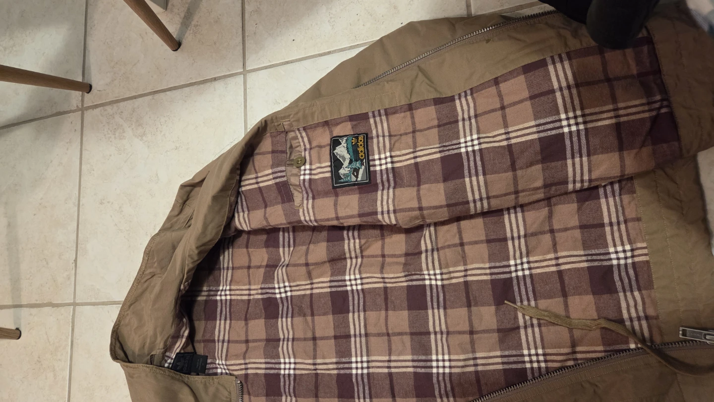 Adidas Men's Brown Plaid Lined Jacket Size M - photo 2