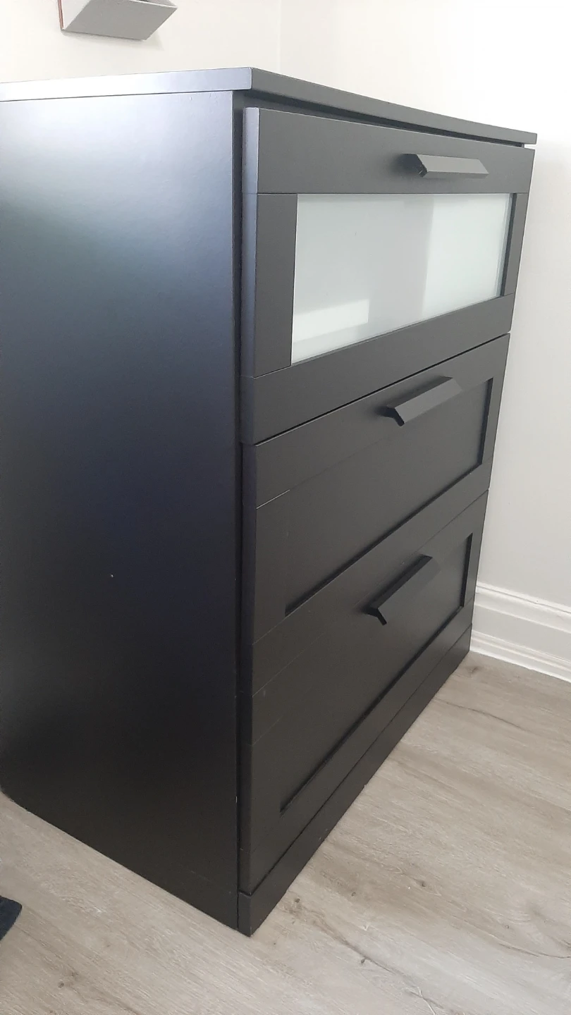 Black 3-Drawer Chest - photo 2