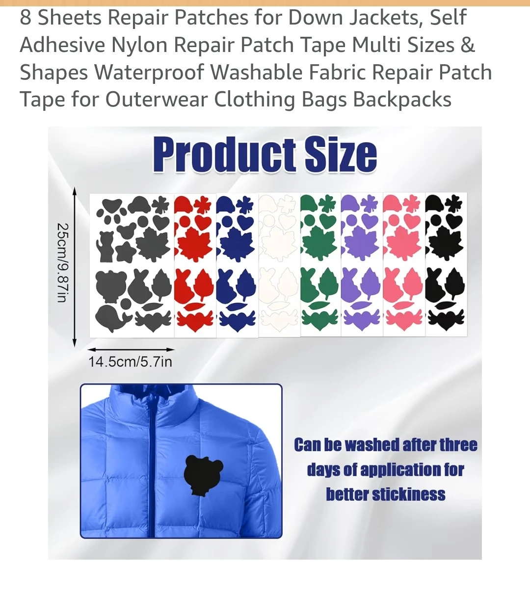 7 Sheets Nylon Repair Patches - photo 3