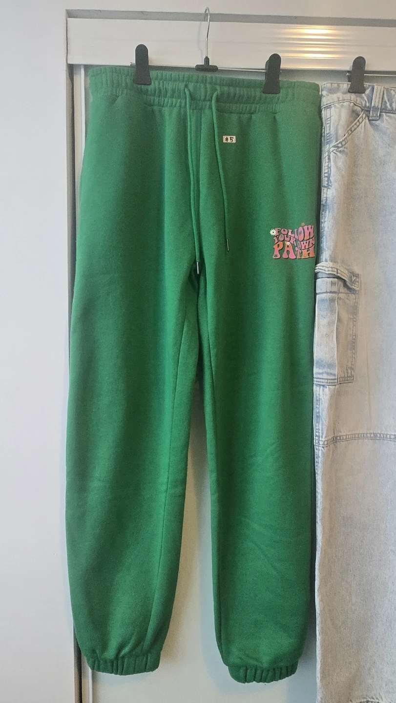 Green Joggers with "FOLLOW YOUR OWN PATH" Graphic - photo 3