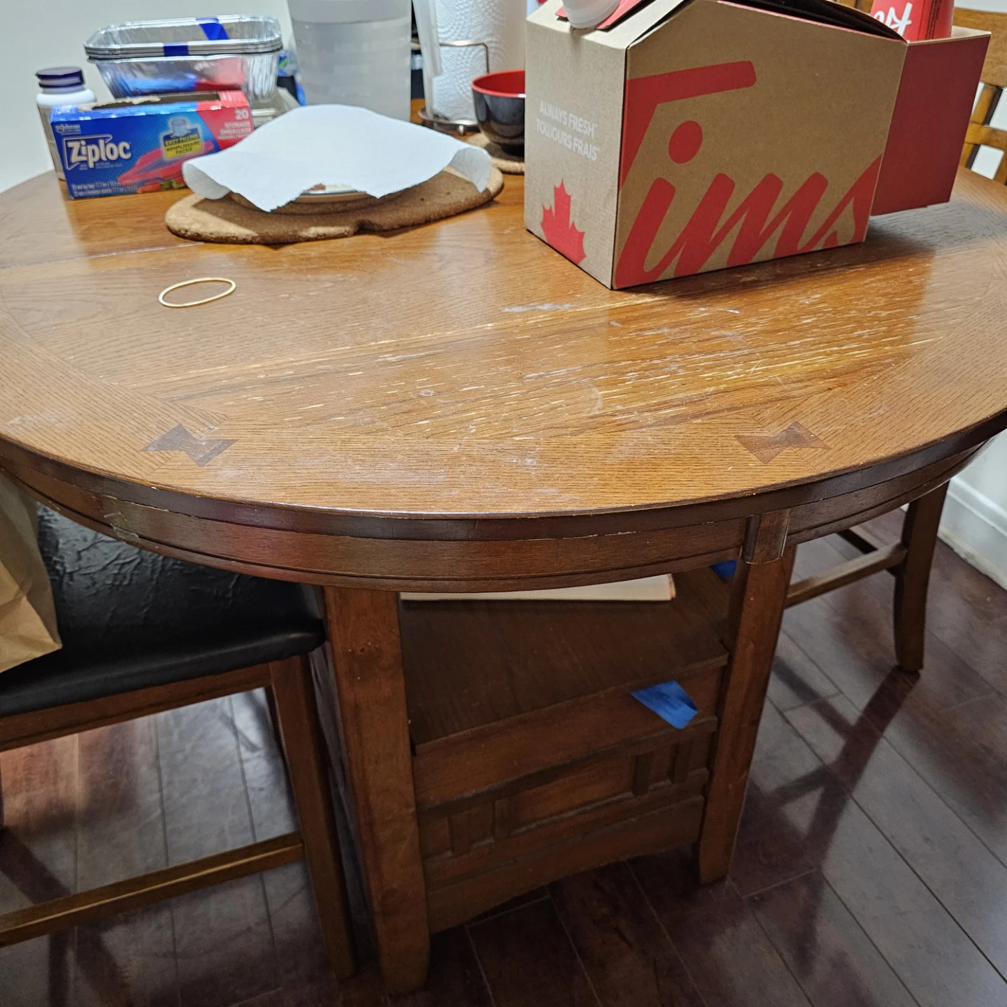 Wooden Dining Table with 2 Chairs - photo 2