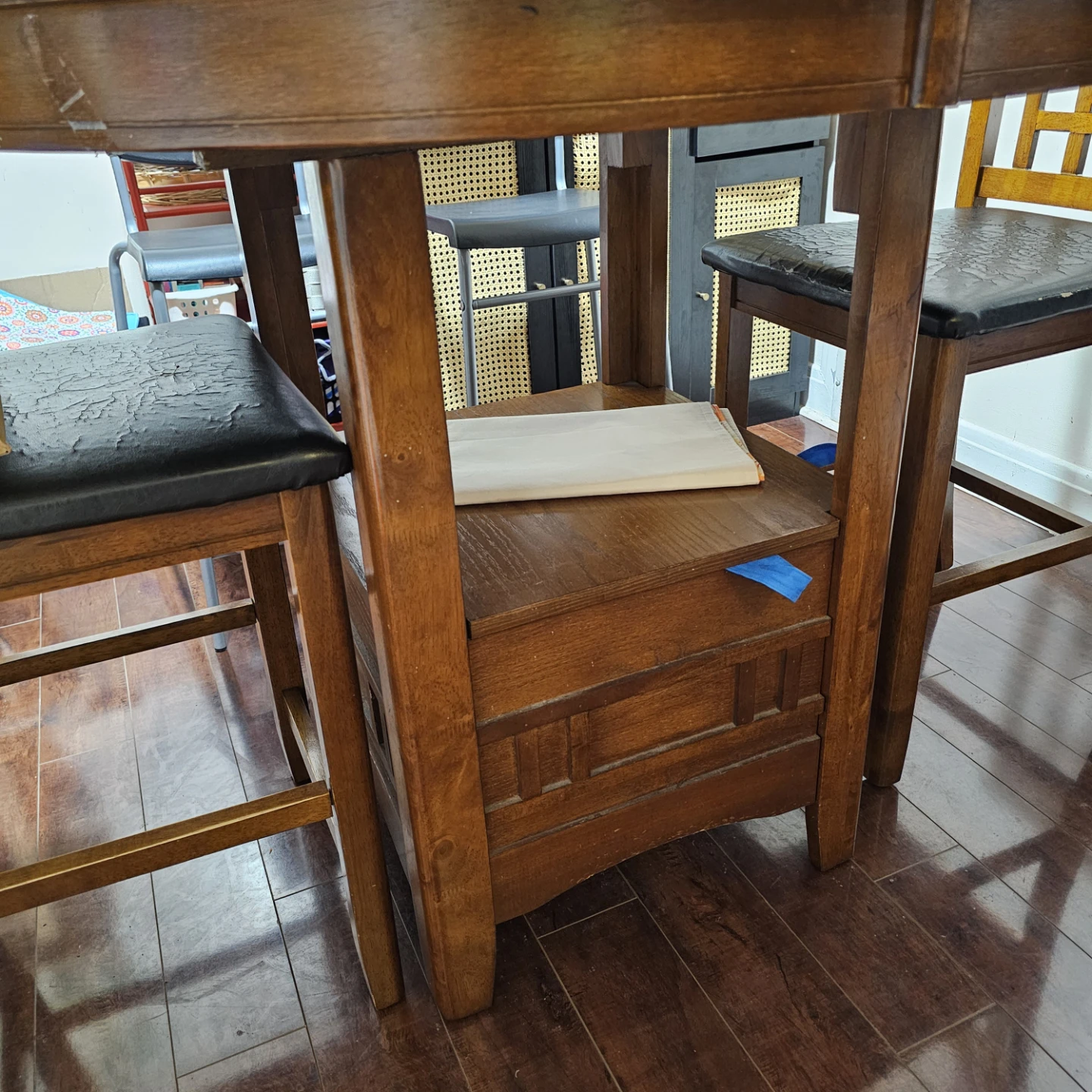 Wooden Dining Table with 2 Chairs - photo 4